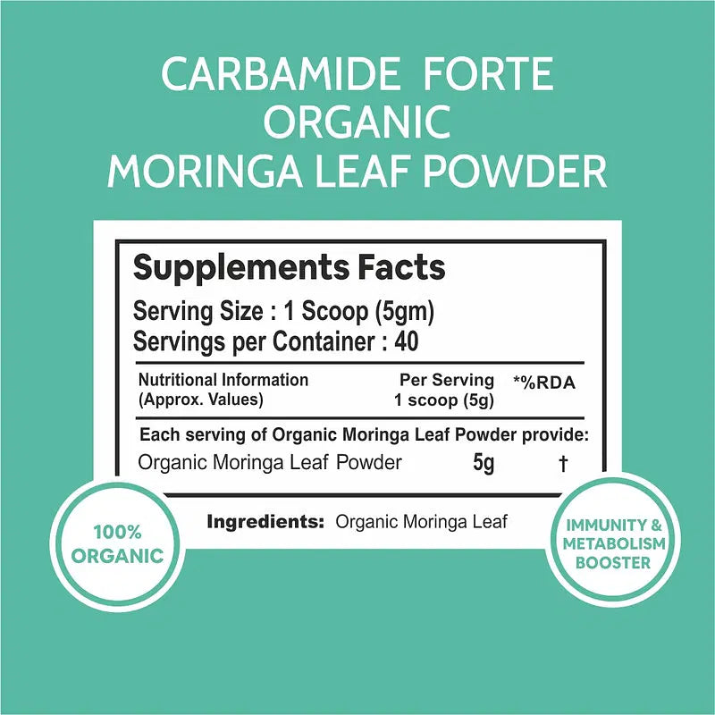 Organic Moringa Powder Supplements Fact